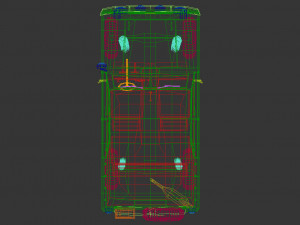 low poly military jeep 04 3Dモデル