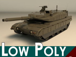 low poly tank 03 3D Model
