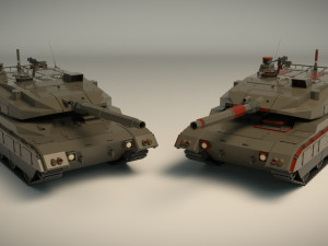 low poly tank 03 3D Модель