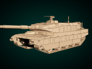 low poly tank 03 3D Модель