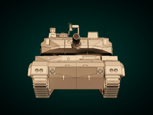 low poly tank 03 3D Модель