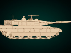 low poly tank 03 3D Модель