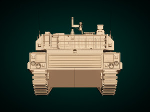low poly tank 03 3D Модель