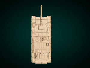 low poly tank 03 3D Модель