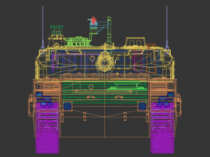 low poly tank 03 3D Модель