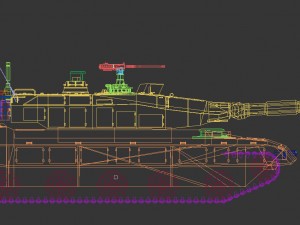 low poly tank 03 3D Модель