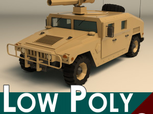 low poly humvee 03 3D Model