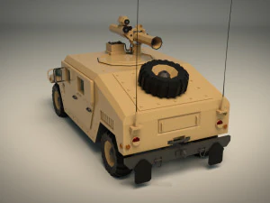 low poly humvee 03 3D Model