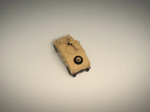 low poly humvee 03 3D Model