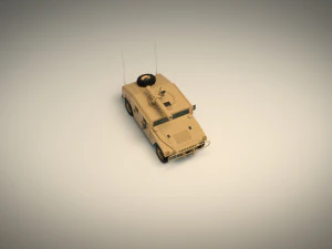 low poly humvee 03 3D Model