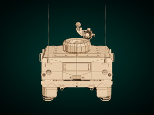 low poly humvee 03 3D-Modell