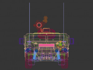 low poly humvee 03 3D-Modell