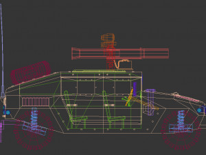 low poly humvee 03 3D-Modell