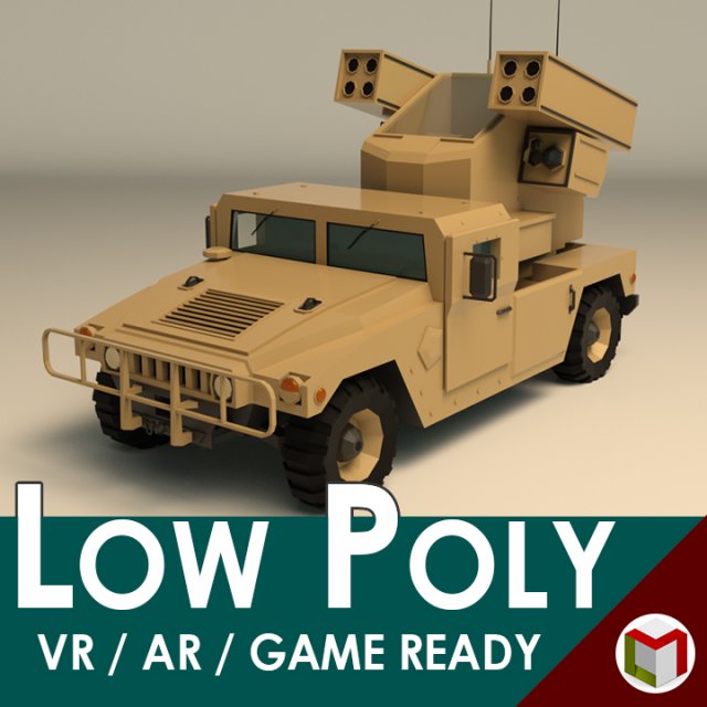 low poly humvee 04 Modèle 3D .c4d .max .obj .3ds .fbx .stl .blend 