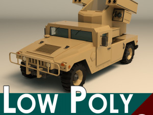 low poly humvee 04 3D Model