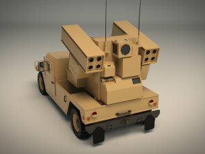 low poly humvee 04 Modèle 3D