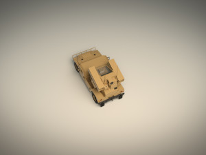 low poly humvee 04 Modèle 3D