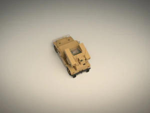 low poly humvee 04 3D Model