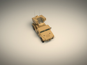 low poly humvee 04 Modèle 3D