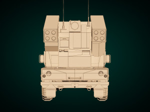 low poly humvee 04 Modèle 3D