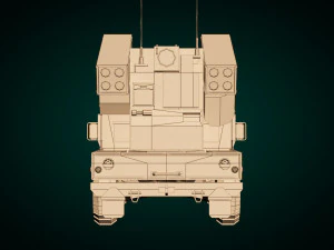 low poly humvee 04 3D Model