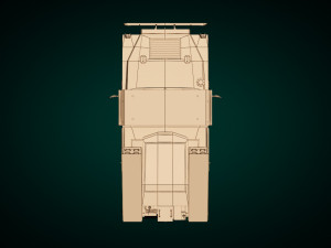 low poly humvee 04 Modèle 3D