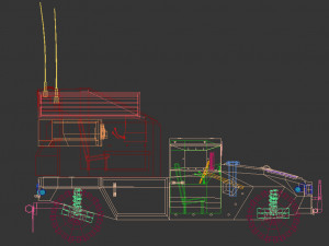 low poly humvee 04 Modèle 3D