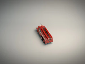 camion dei pompieri a basso poli 03 Modello 3D