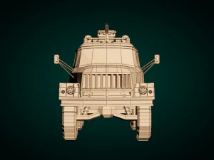 camion dei pompieri a basso poli 03 Modello 3D