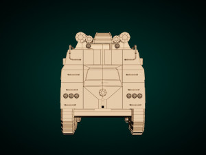low poly fire truck 03 3D Model