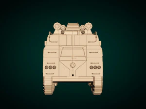 camion dei pompieri a basso poli 03 Modello 3D