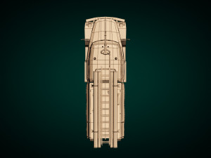 low poly fire truck 03 3D Model