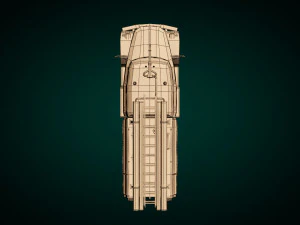 camion dei pompieri a basso poli 03 Modello 3D