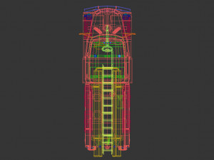 low poly fire truck 03 3D Model