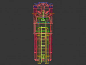 camion dei pompieri a basso poli 03 Modello 3D
