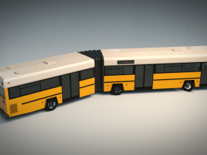 low poly city bus 02 3D Model