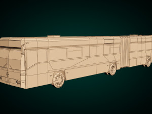 low poly city bus 02 3D Model