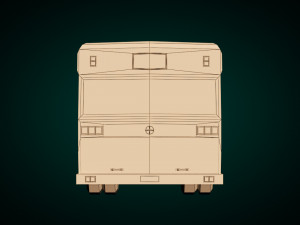 low poly city bus 02 3D Model