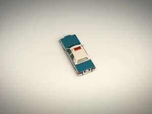 low poly police car 03 3D Model