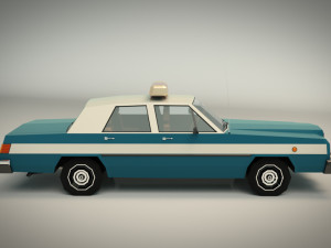 low poly police car 03 3D Model