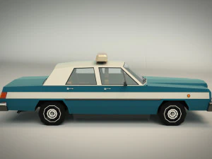 low poly police car 03 3D Model