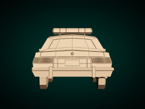 low poly police car 03 3D Model