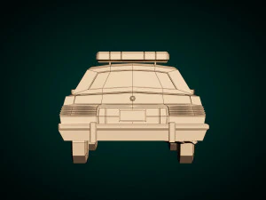 low poly police car 03 3D Model