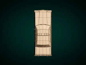 low poly police car 03 3D Model