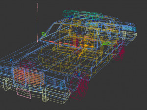low poly police car 03 3D Model