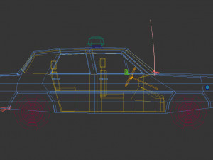 low poly police car 03 3D Model