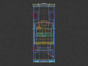 low poly police car 03 3D Model