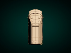 low poly ambulance 03 3D Модель