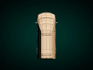low poly ambulance 03 3D Model