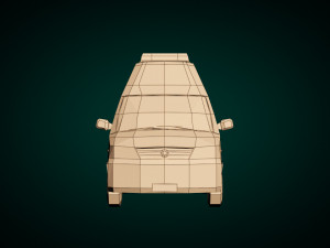 low poly ambulance 03 3D Модель